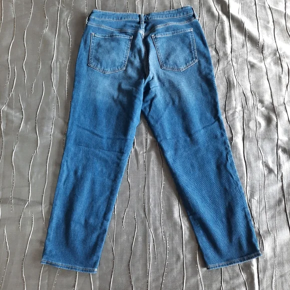 Old Navy O.G. Straight High Rise Jeans Womens Size 14 Cozy Lined - Picture 9 of 12